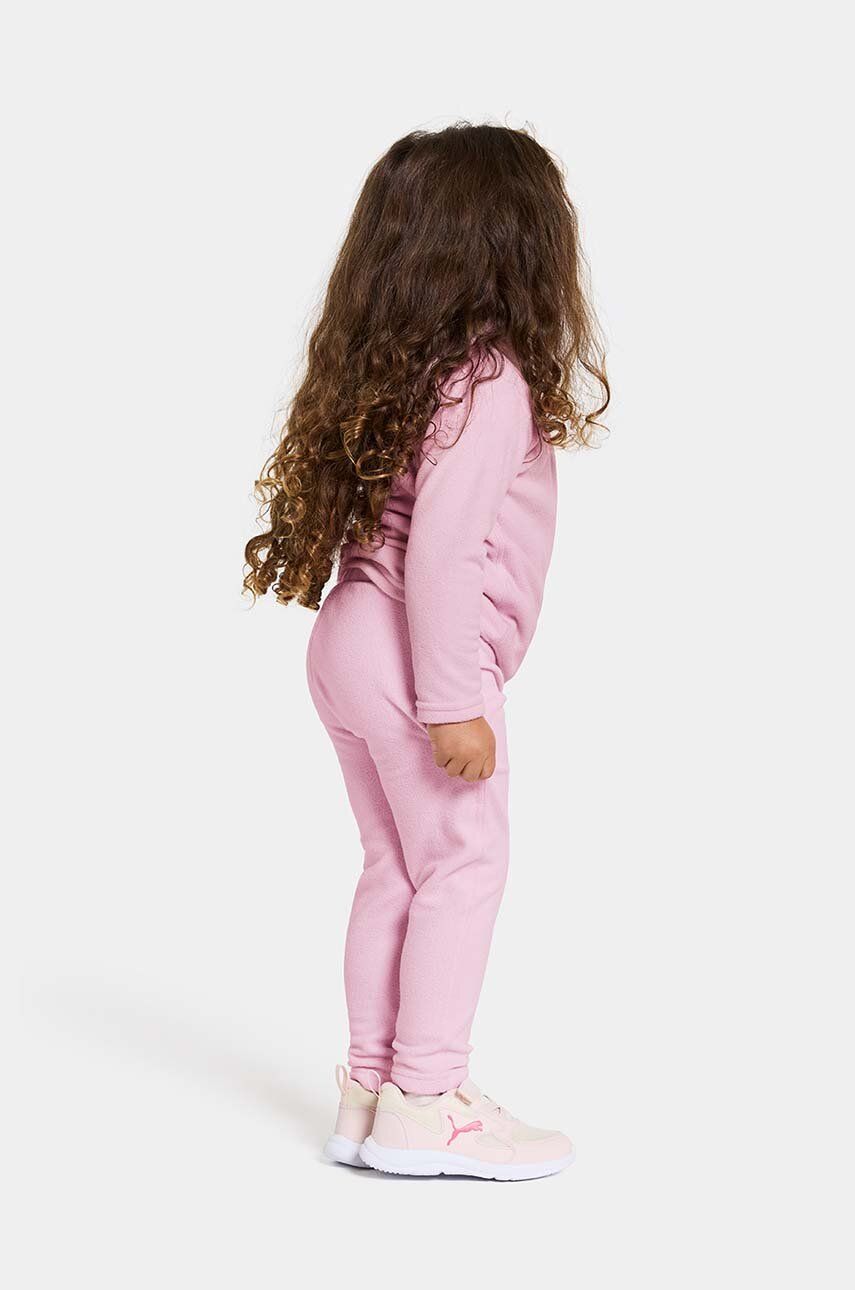 Dětská mikina Didriksons MONTE KIDS FZ 10 růžová barva, hladká 505026.G 140