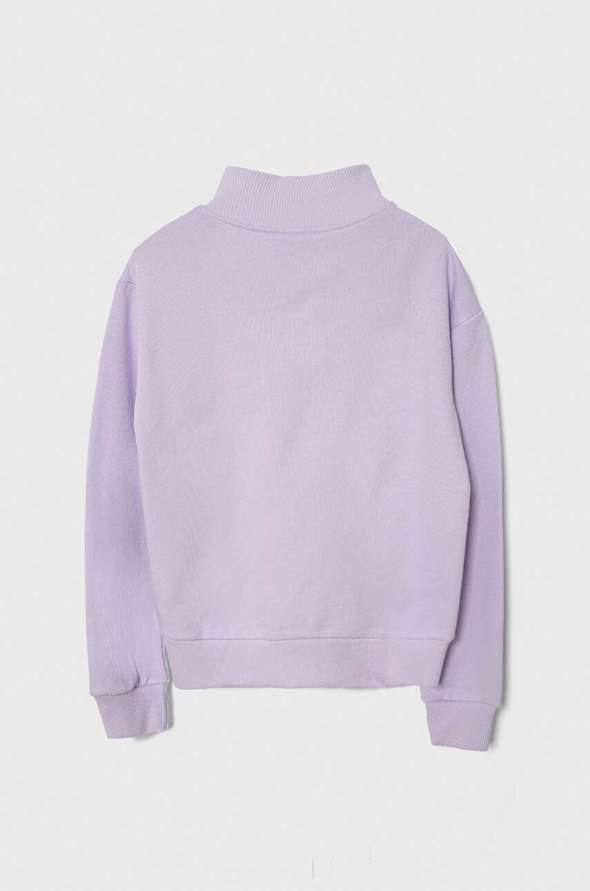 Детская хлопковая кофта United Colors of Benetton цвет фиолетовый узор