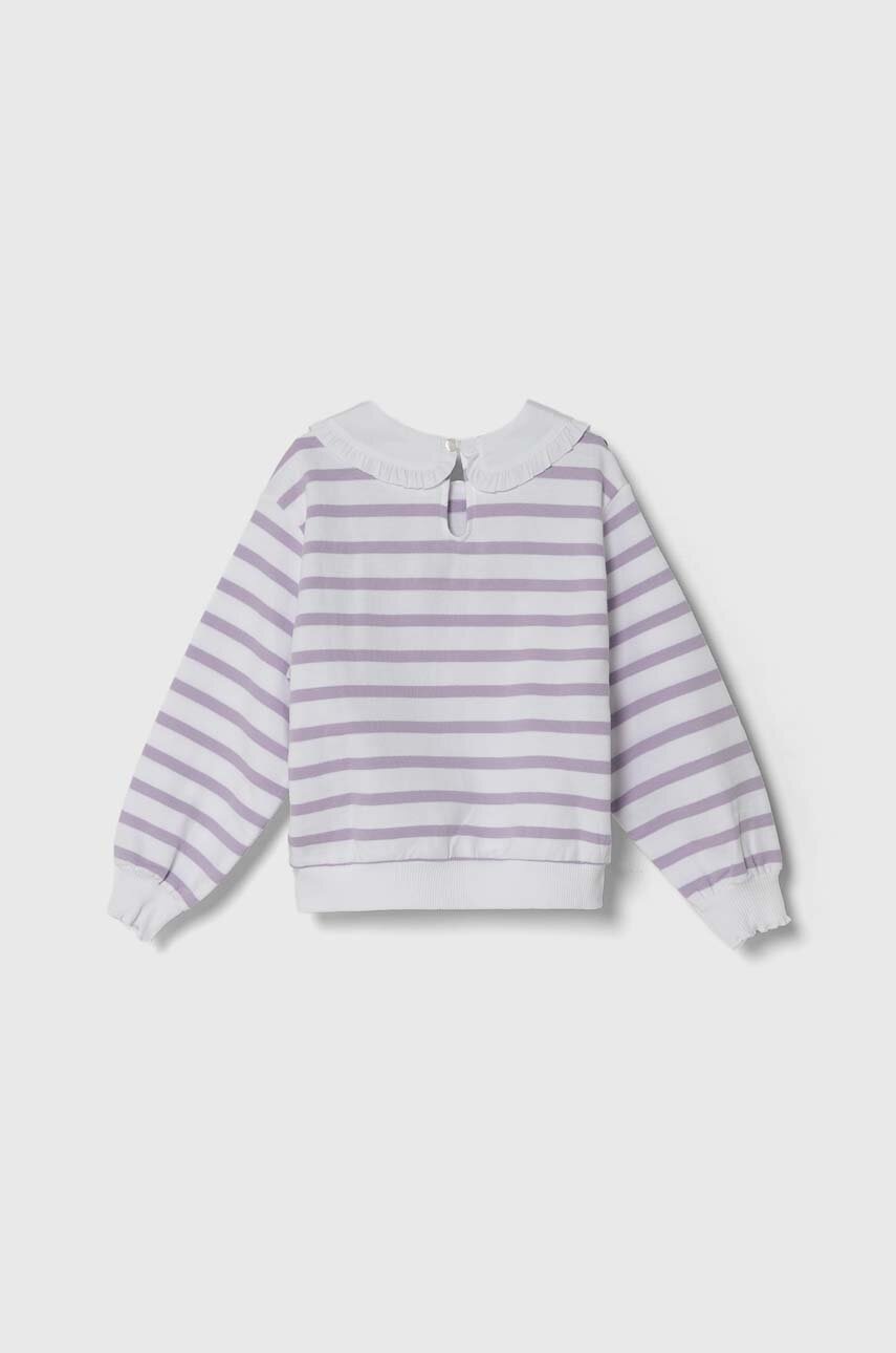 Детская хлопковая кофта United Colors of Benetton цвет фиолетовый узор
