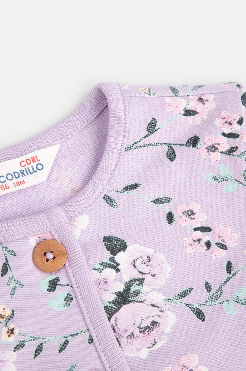 Coccodrillo csecsemő melegítőfelső pamutból lila, mintás termék 2. képe