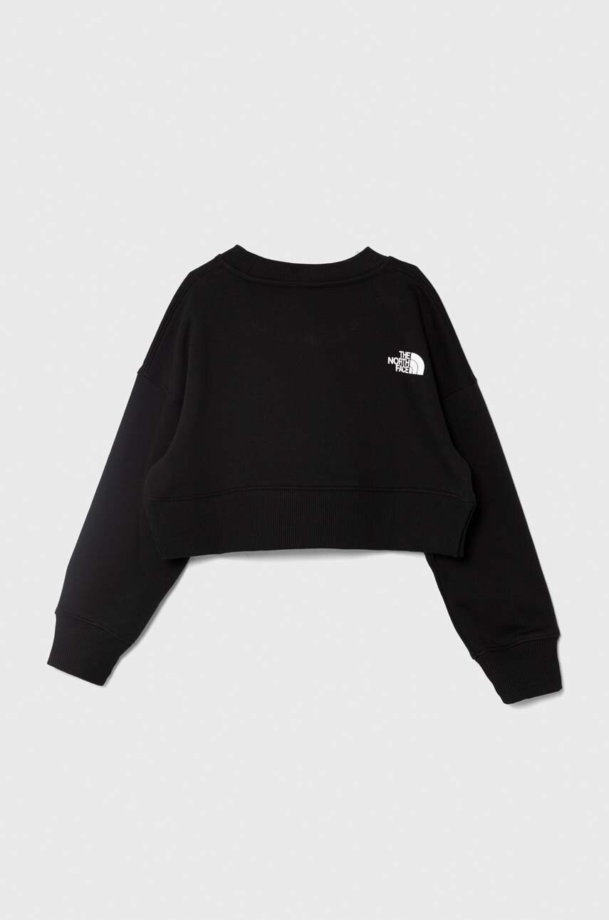 Детская кофта The North Face NEW CUTLINE CREW FLEECE цвет чёрный однотонная
