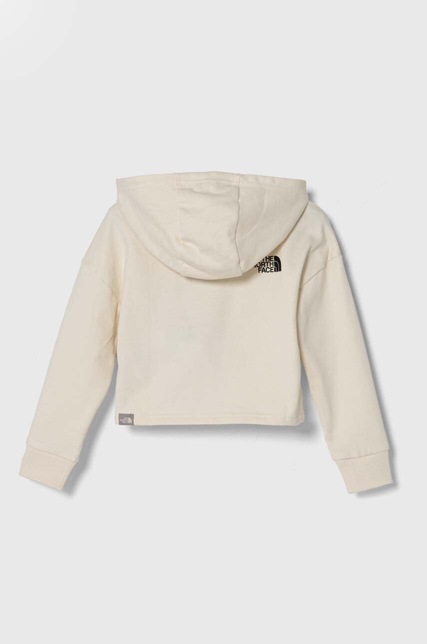 Детская хлопковая кофта The North Face DREW PEAK LIGHT HOODIE цвет бежевый с капюшоном с принтом Детская хлопковая кофта The North Face DREW PEAK LIGHT HOODIE цвет бежевый с капюшоном с принтом