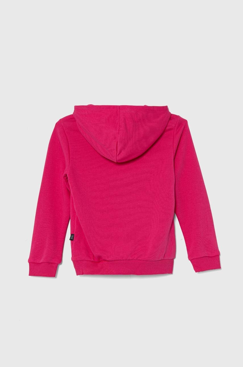 Детская кофта Puma ESS Logo TR G цвет розовый с капюшоном узор