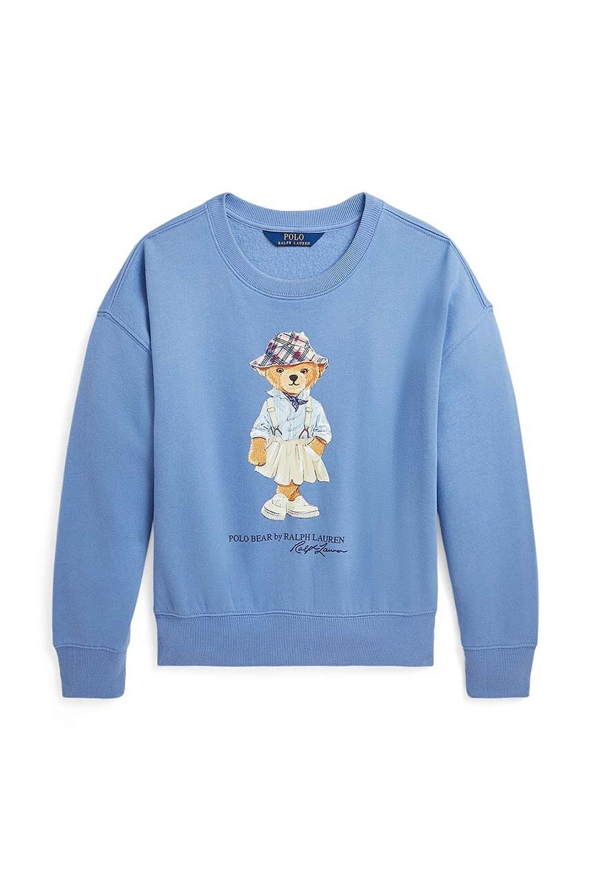 

Детски суичър Polo Ralph Lauren в синьо с принт 313941152002, Син