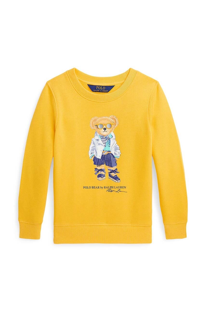 

Детская кофта Polo Ralph Lauren цвет жёлтый с принтом