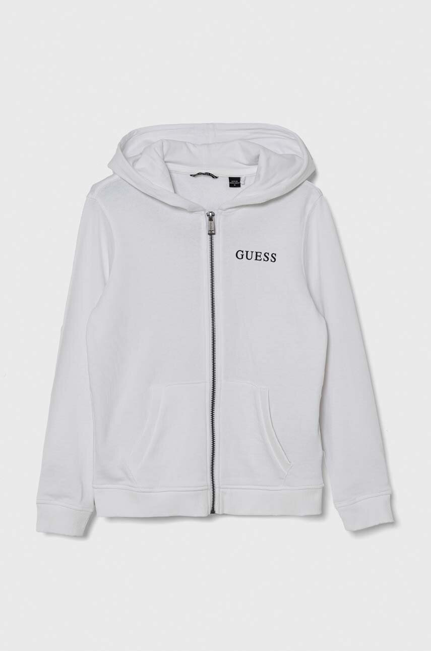 Детская хлопковая кофта Guess цвет синий с капюшоном с принтом в Луцке Детская хлопковая кофта Guess цвет синий с капюшоном с принтом в Луцке