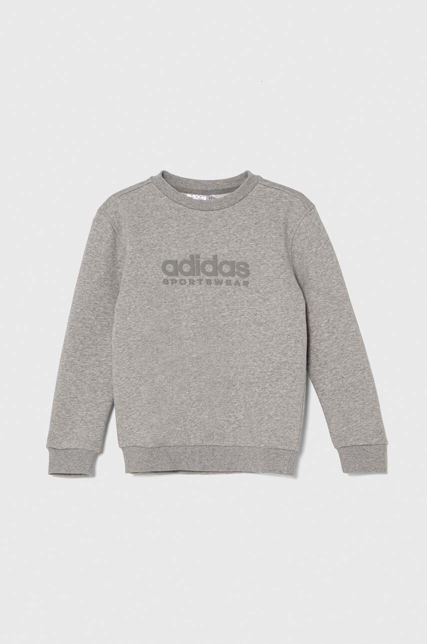 E-shop Dětská mikina adidas šedá barva, s potiskem