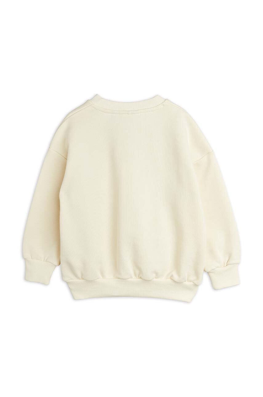 Детская хлопковая кофта Mini Rodini цвет белый с принтом