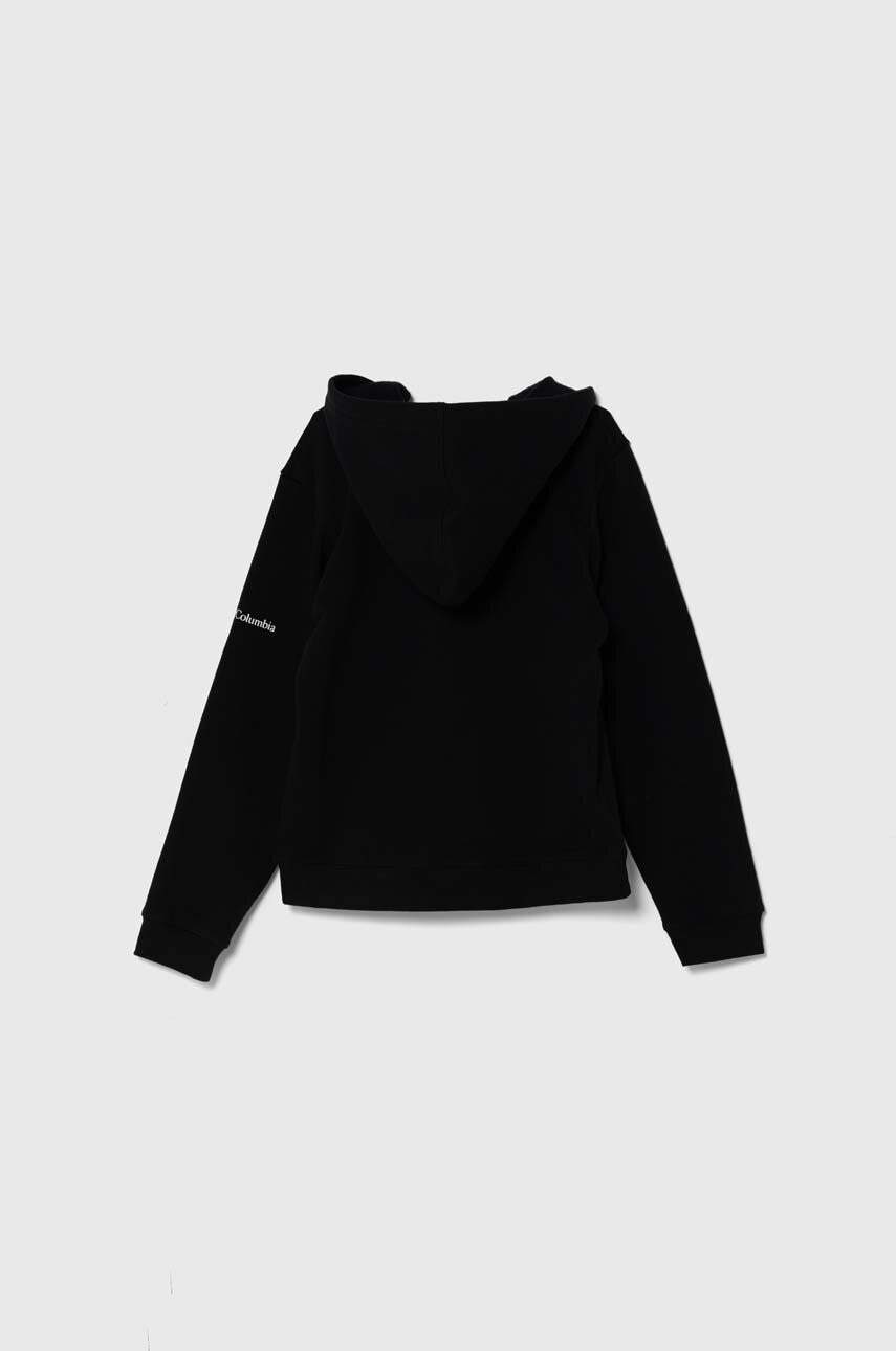 Детская кофта Columbia Columbia Trek Hoodi цвет чёрный с капюшоном с принтом Детская кофта Columbia Columbia Trek Hoodi цвет чёрный с капюшоном с принтом