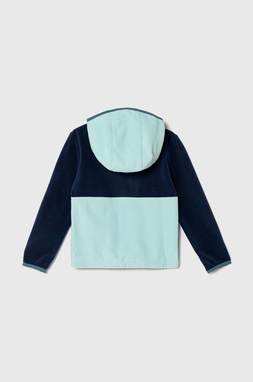 Детская куртка из флиса Columbia Back Bowl Lite Half цвет бирюзовый с капюшоном узор
