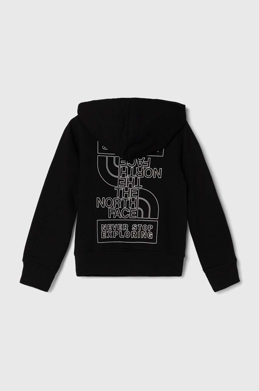 Детская кофта The North Face NEW GRAPHIC HOODIE цвет чёрный с капюшоном с принтом
