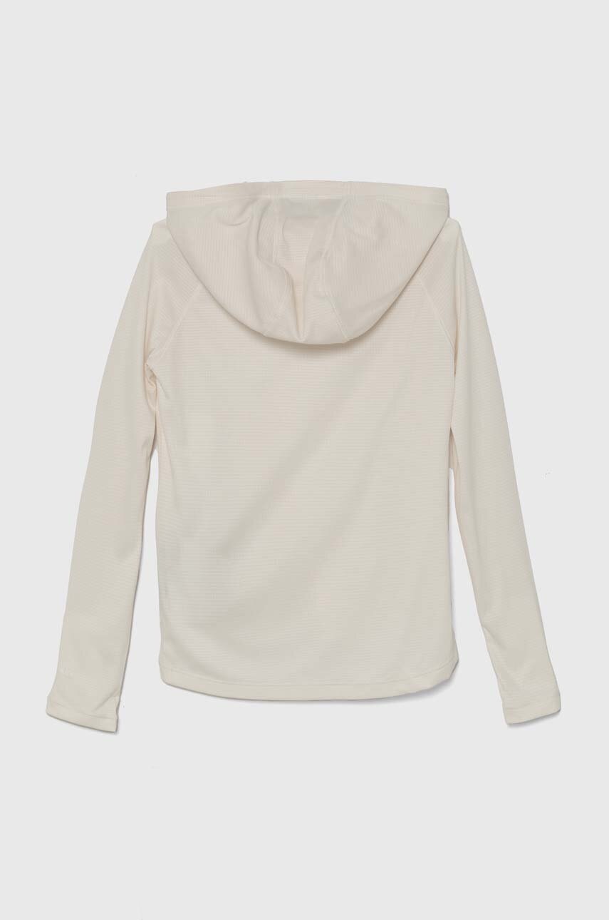 Детская кофта The North Face SUMMER LT SUN HOODIE цвет бежевый с капюшоном однотонная