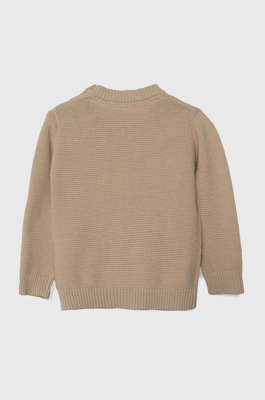 Хлопковый свитер для младенцев zippy цвет бежевый Хлопковый свитер для младенцев zippy цвет бежевый