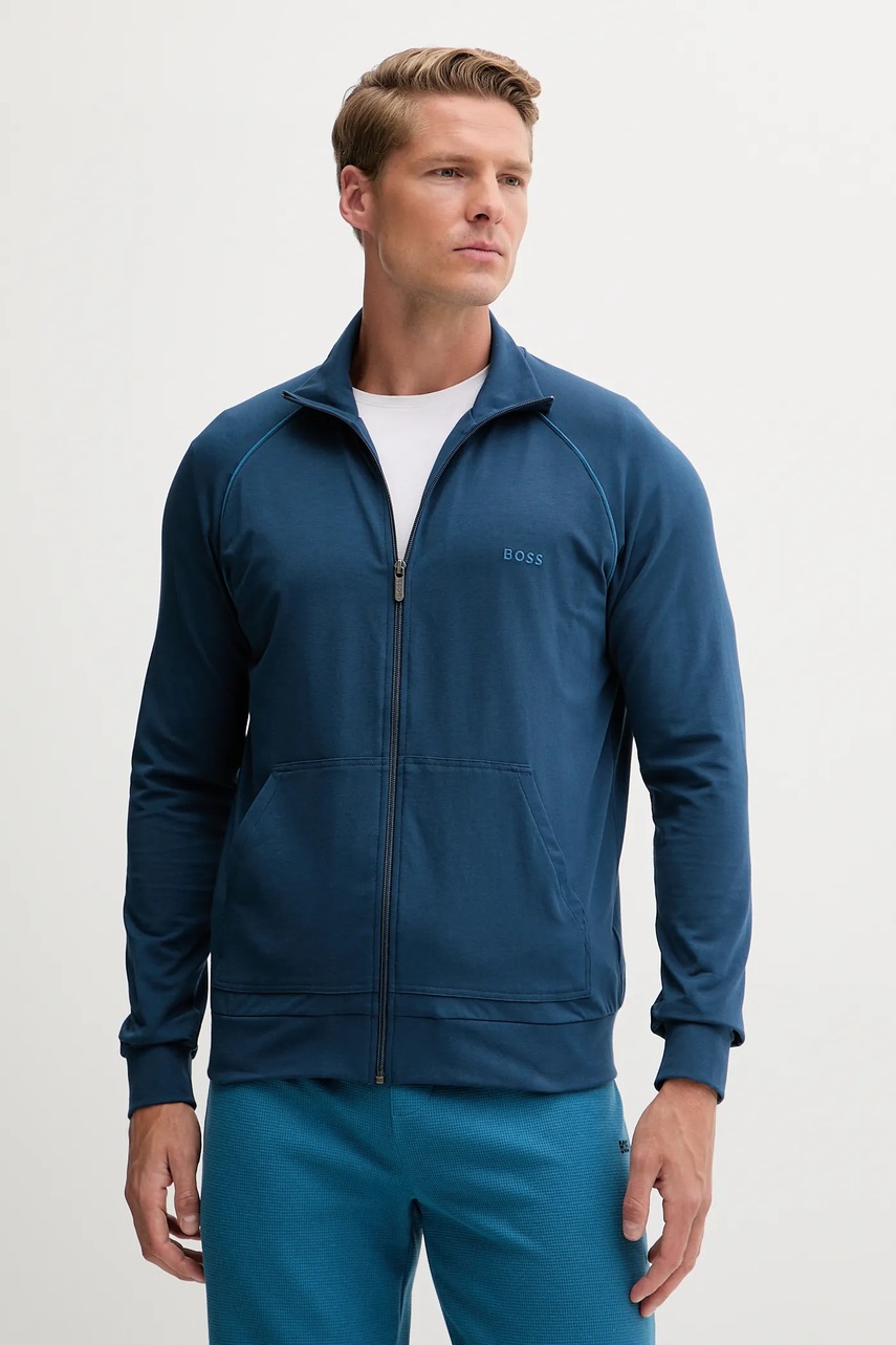 BOSS bluză lounge culoarea gri, uni, 50515307