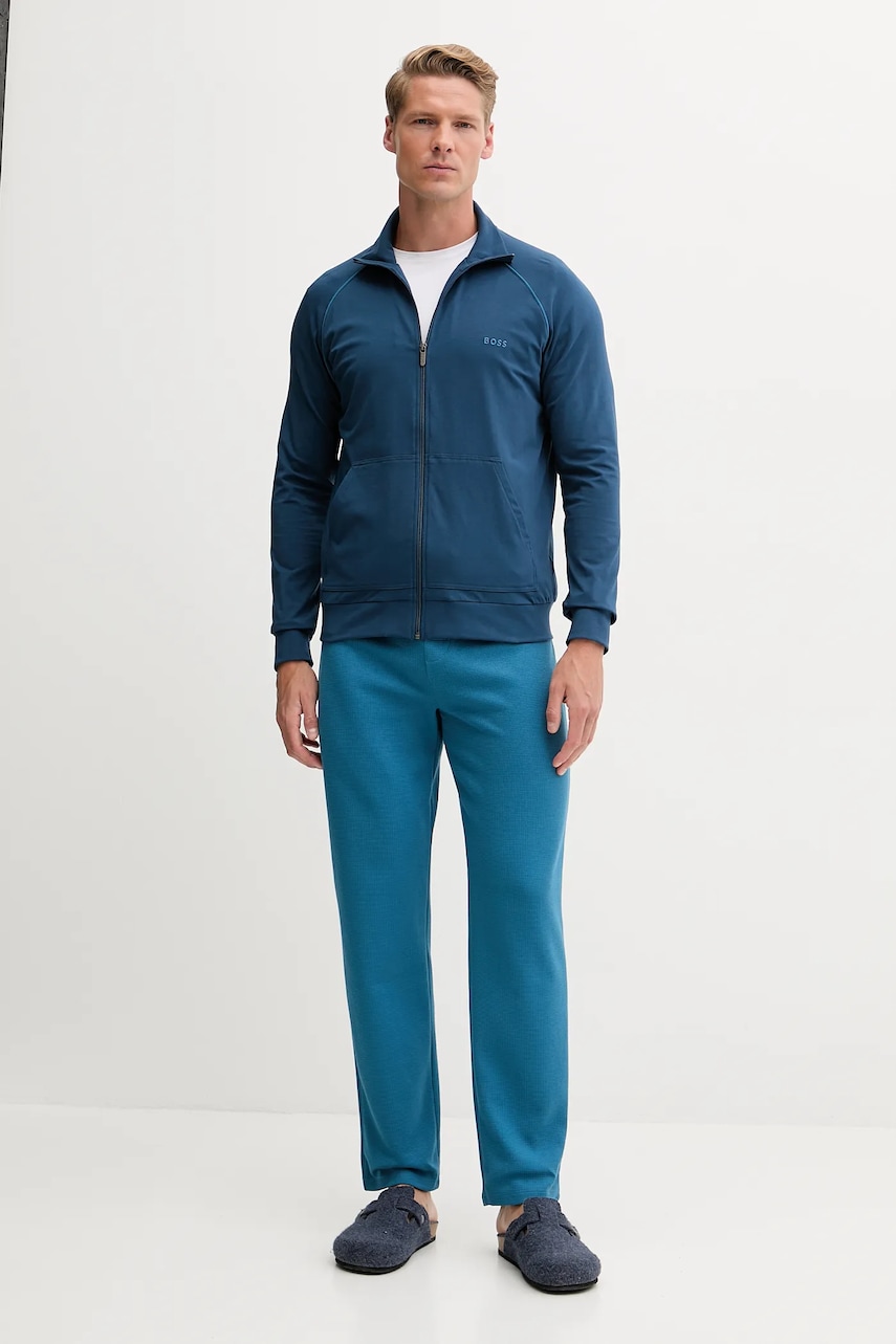 Кофта лаунж BOSS цвет серый однотонная 50515307 Кофта лаунж BOSS цвет серый однотонная 50515307