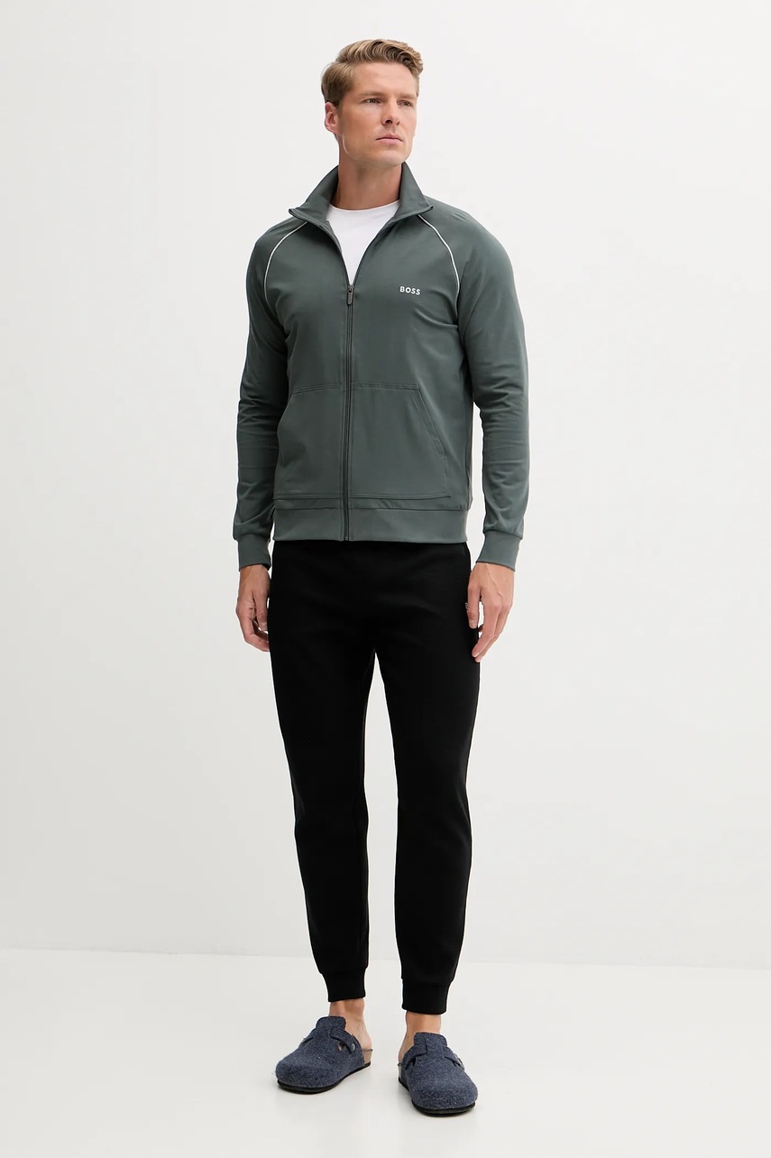 Кофта лаунж BOSS цвет серый однотонная 50515307