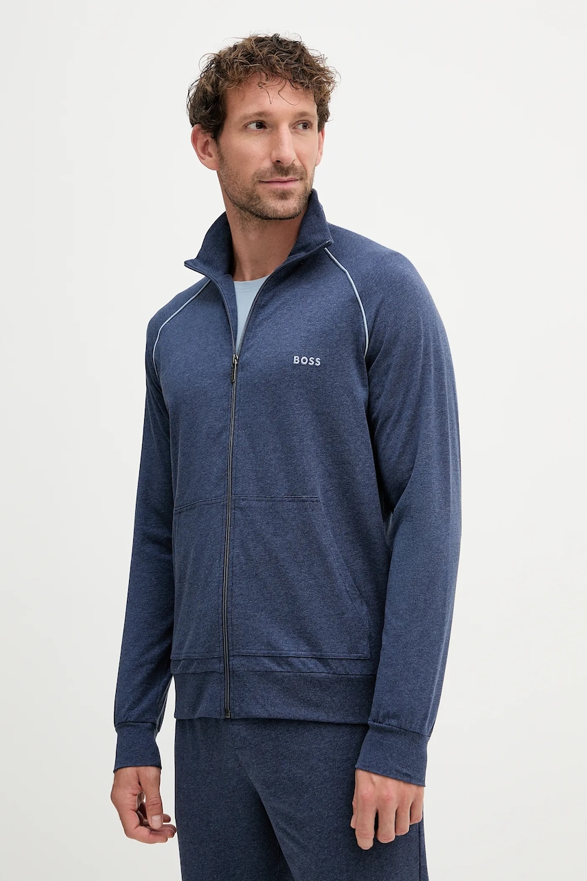 BOSS bluză lounge culoarea gri, uni, 50515307