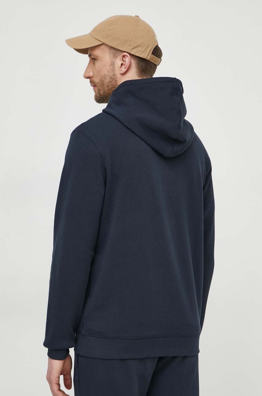 Βαμβακερή μπλούζα Boss Orange χρώμα: ναυτικό μπλε, με κουκούλα, 50509314 φωτογραφία