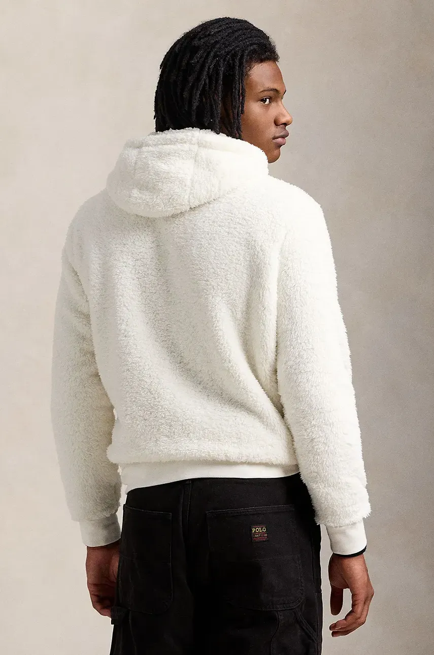 Кофта Polo Ralph Lauren мужская цвет синий с капюшоном с аппликацией 710930550 Кофта Polo Ralph Lauren мужская цвет синий с капюшоном с аппликацией 710930550