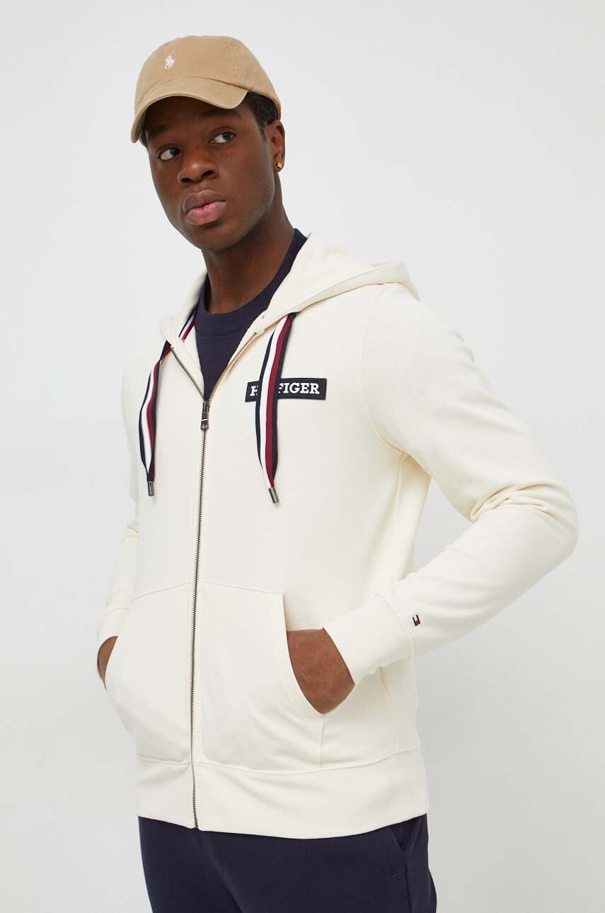 

Суичър Tommy Hilfiger в бежово с качулка изчистен дизайн MW0MW33658, Бежов