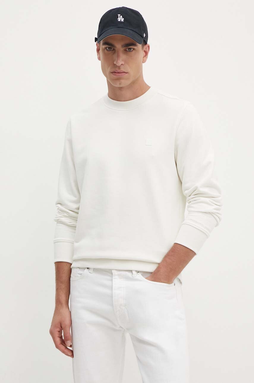 

Суичър Calvin Klein Jeans в бяло с изчистен дизайн J30J325270, Бежов