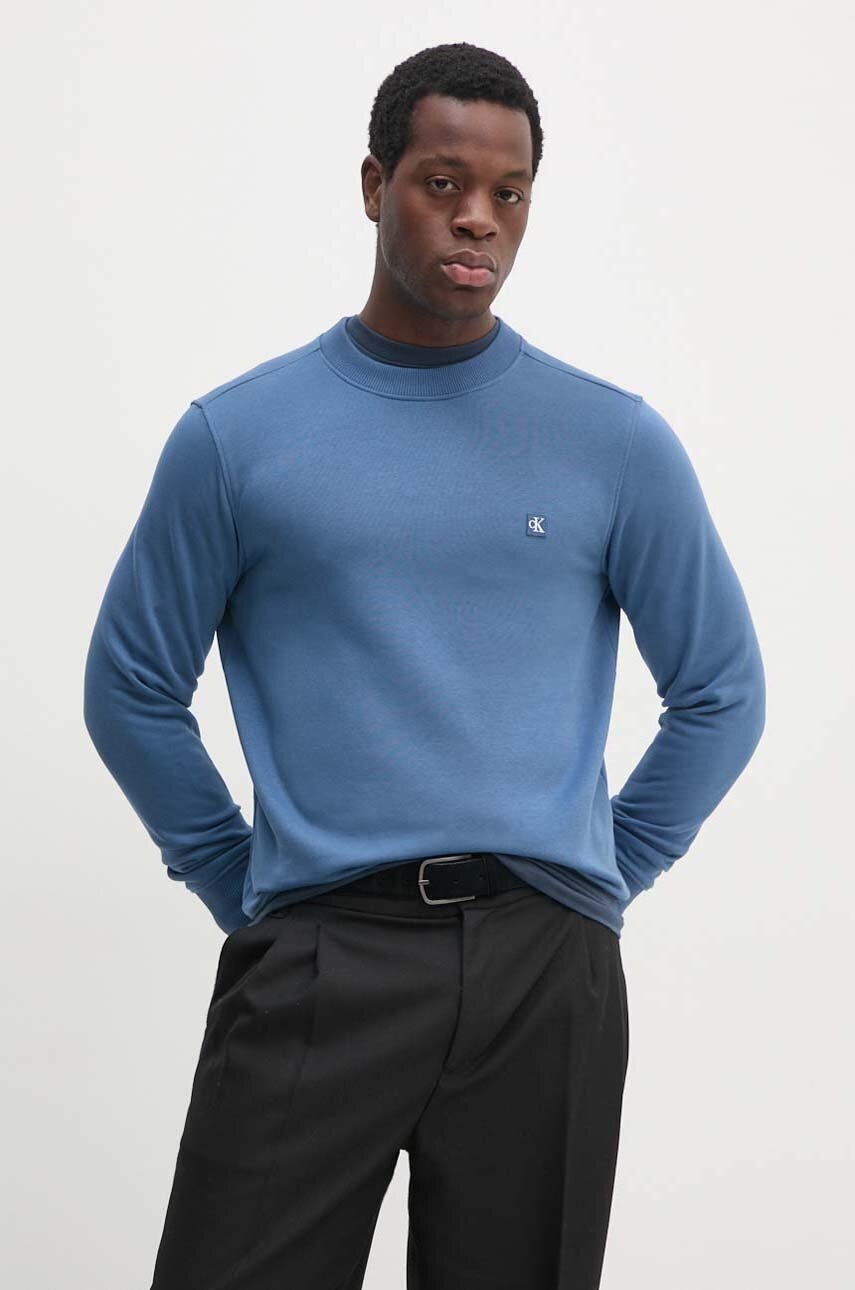 

Суичър Calvin Klein Jeans в синьо с изчистен дизайн J30J325270, Син