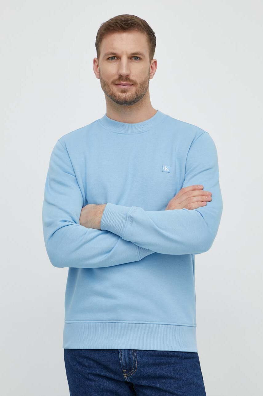 

Суичър Calvin Klein Jeans в синьо с изчистен дизайн J30J325270, Син