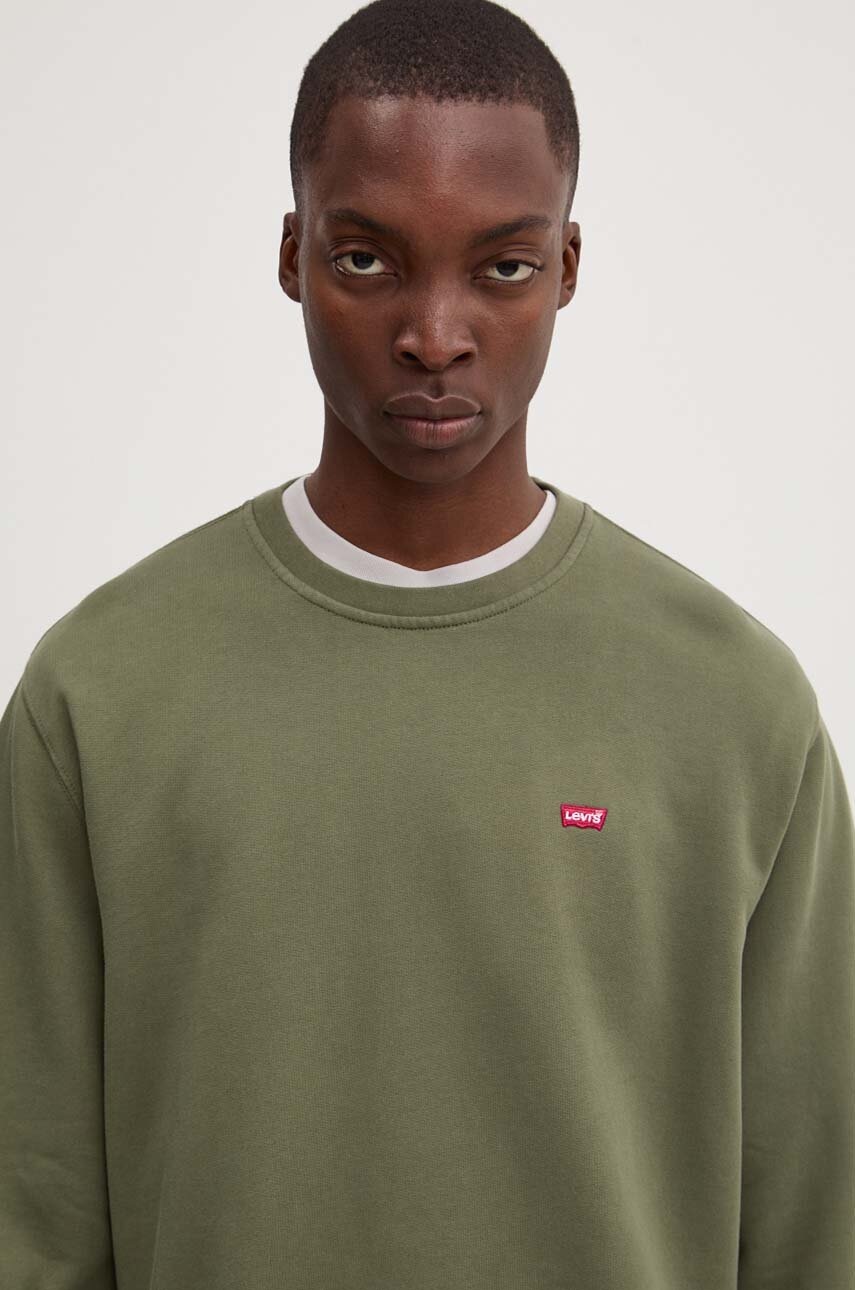 Levi's bluza barbati, culoarea verde, neted, 35909