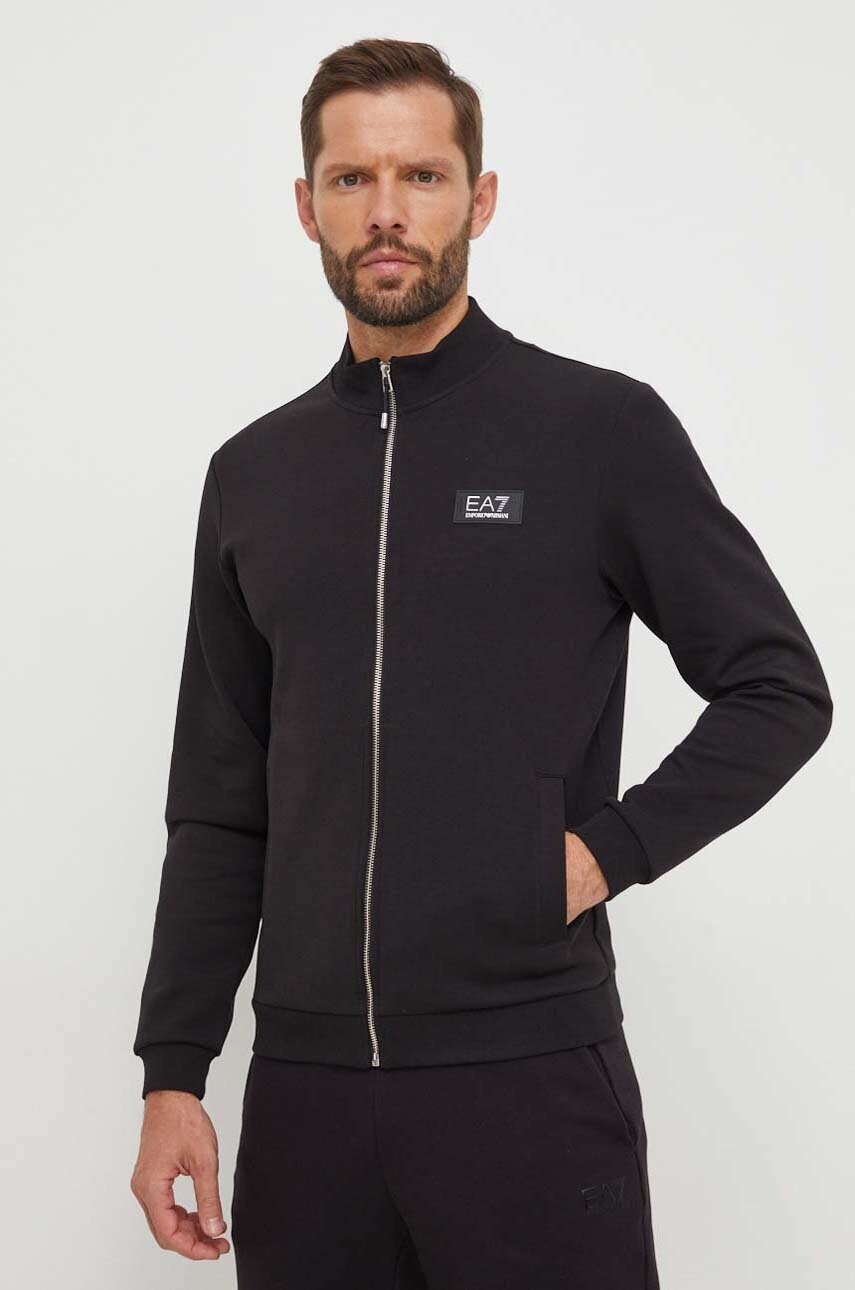 

Кофта EA7 Emporio Armani чоловіча колір чорний однотонна