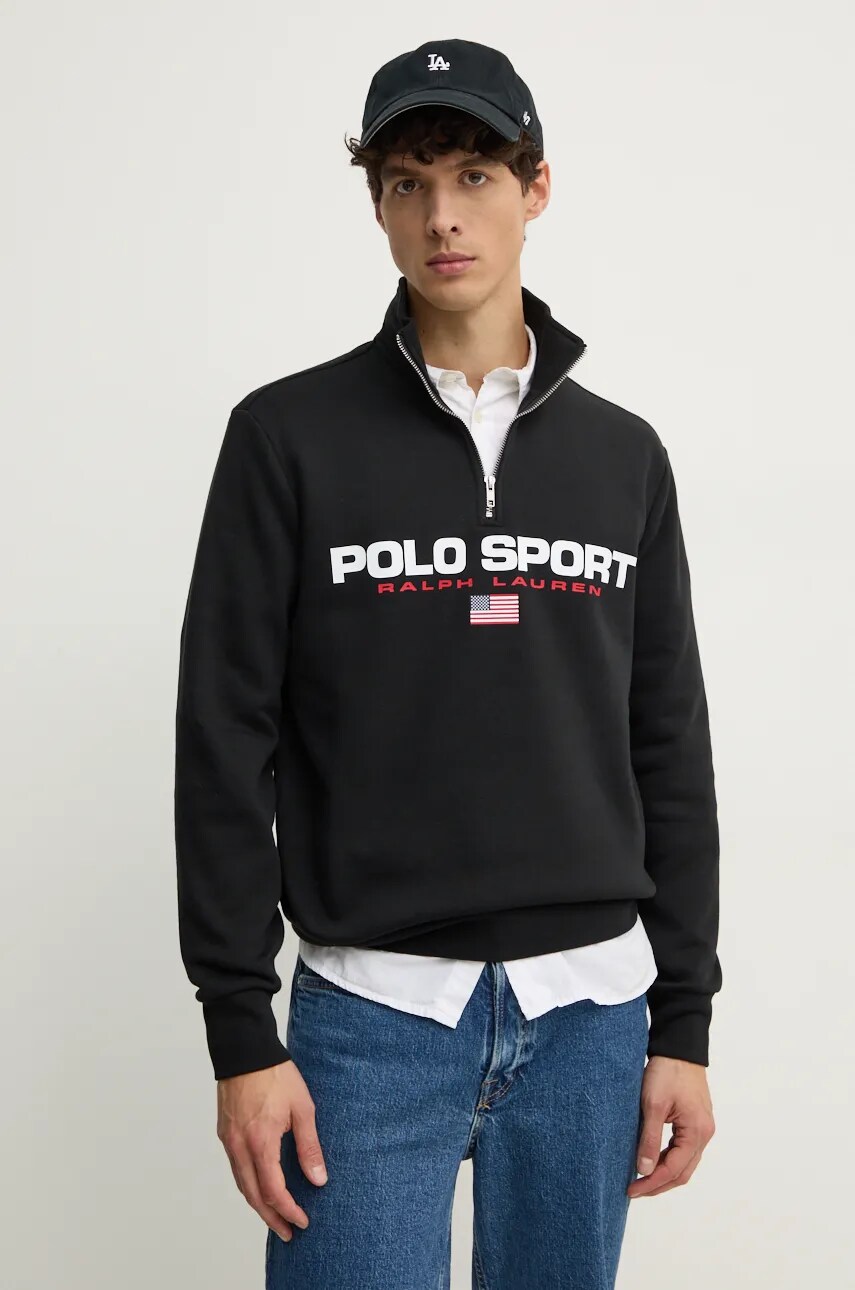 Levně Mikina Polo Ralph Lauren pánská, bílá barva, s potiskem, 710835766