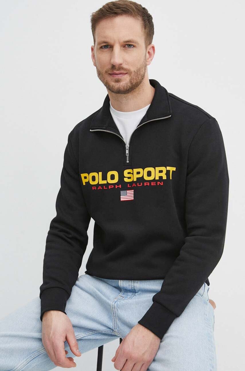 

Суичър Polo Ralph Lauren в черно с принт 710835766, Черен