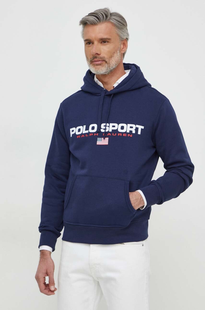 Levně Mikina Polo Ralph Lauren pánská, s kapucí, s potiskem, 710938447