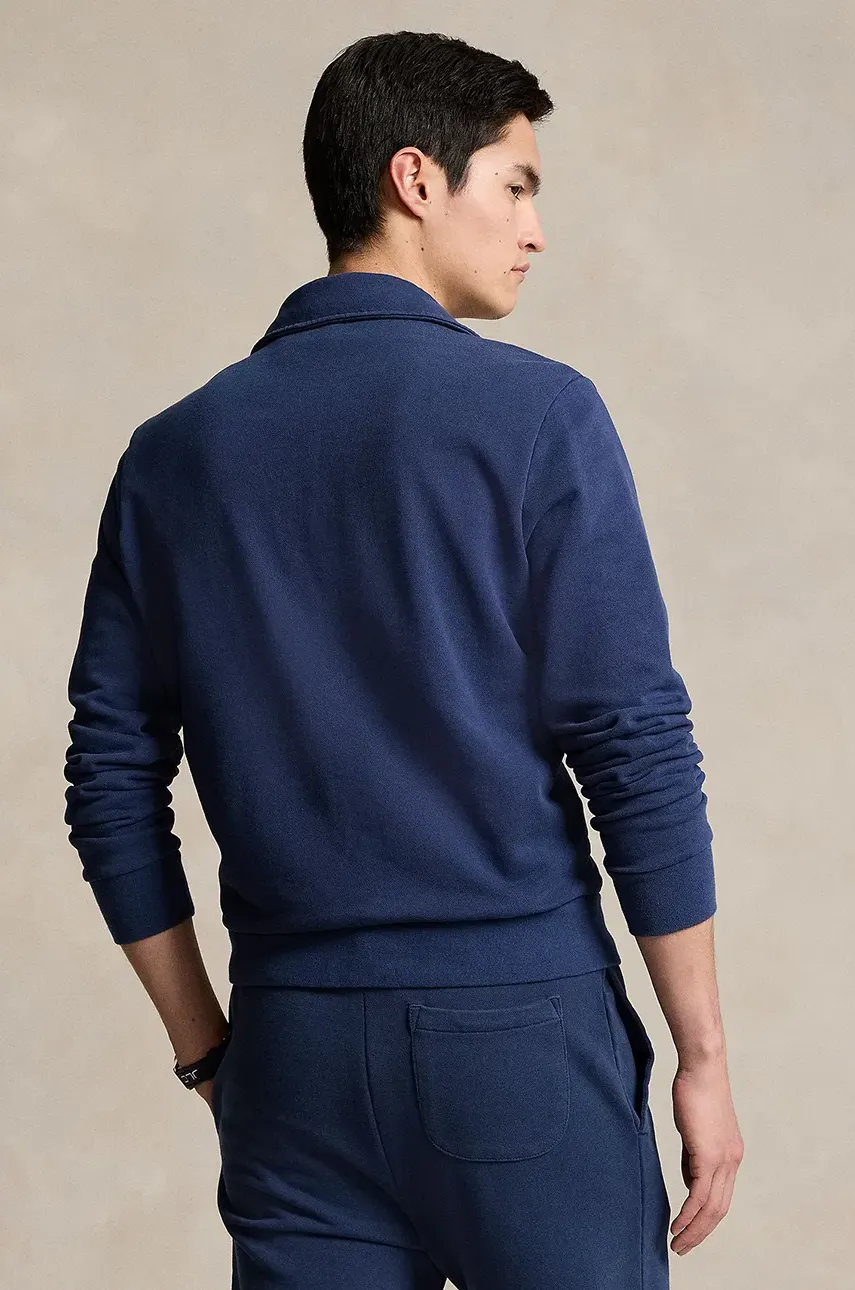 Хлопковая кофта Polo Ralph Lauren мужская цвет бежевый однотонная 710934601 Хлопковая кофта Polo Ralph Lauren мужская цвет бежевый однотонная 710934601