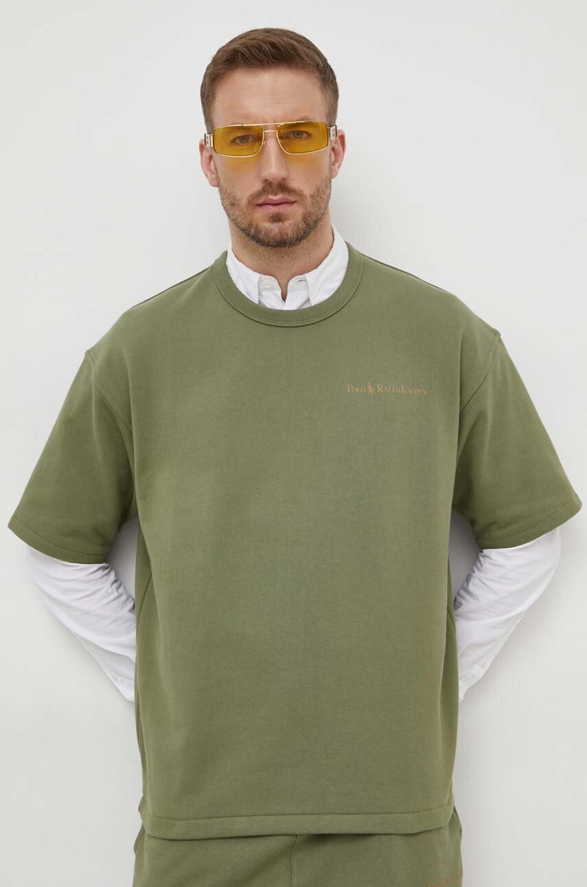 

Суичър Polo Ralph Lauren в зелено с изчистен дизайн 710934740, Зелен