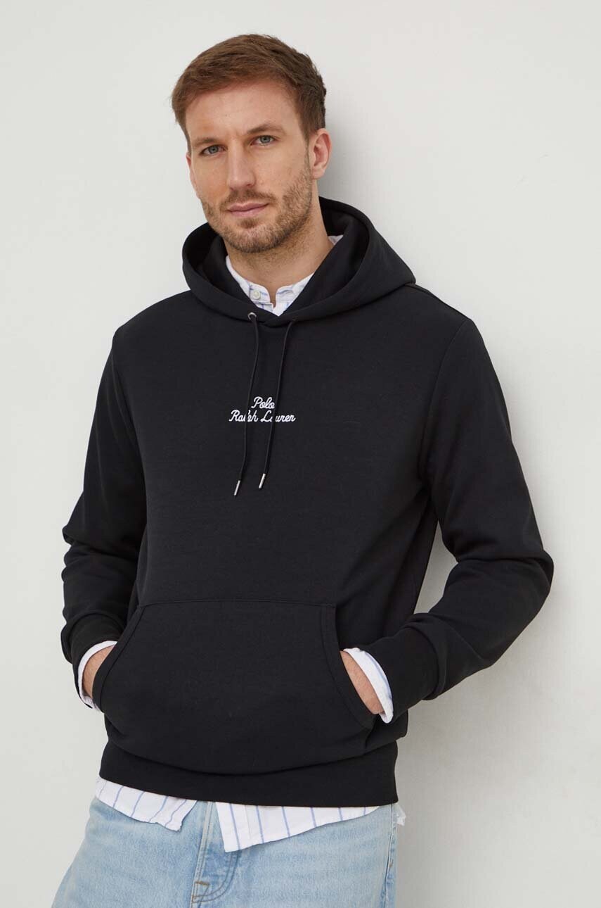

Суичър Polo Ralph Lauren в черно с качулка апликация 710936586, Черен