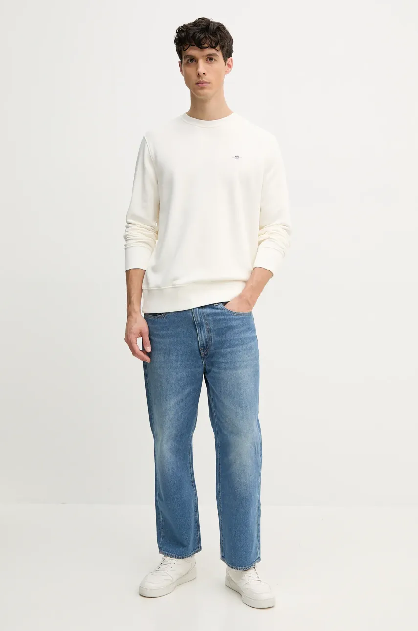 Кофта Gant мужская цвет белый с аппликацией Кофта Gant мужская цвет белый с аппликацией