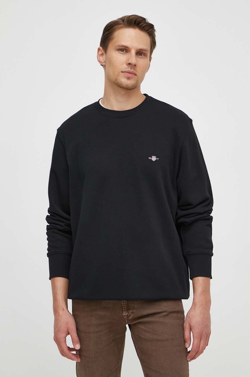 Gant bluza barbati, culoarea negru, cu imprimeu