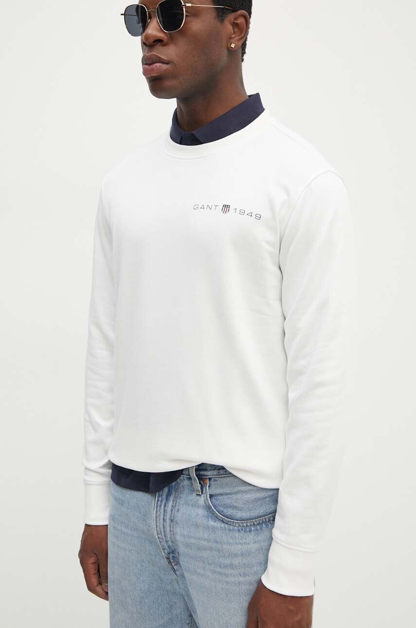 Gant bluza barbati, culoarea albastru marin, neted