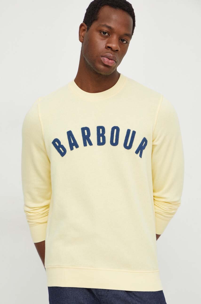 Кофта Barbour чоловіча колір жовтий меланж 