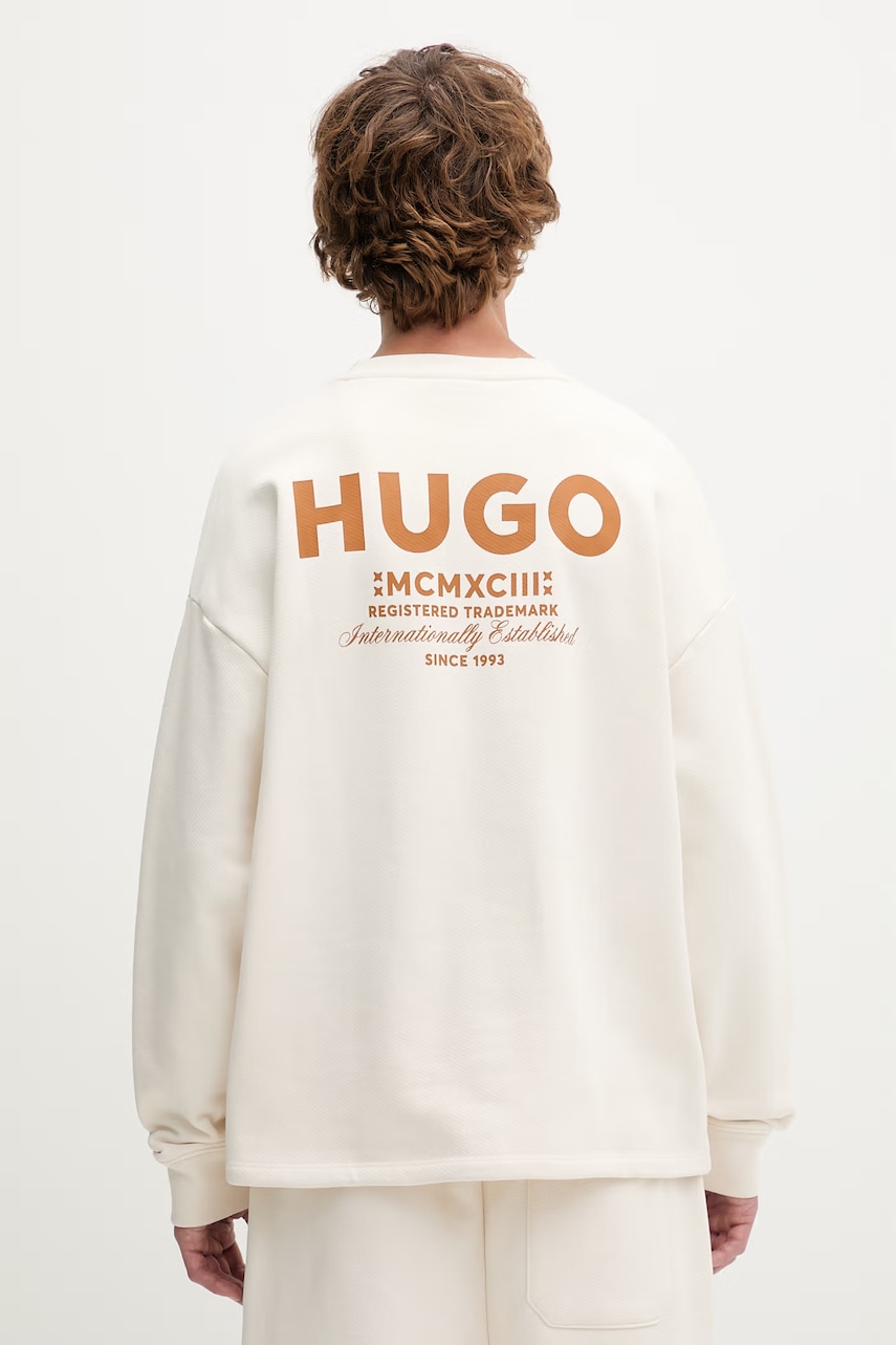 HUGO Blue pentru bărbați din bumbac Naviu