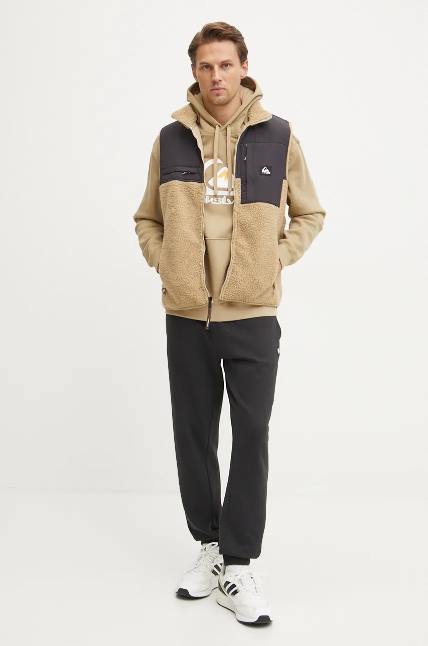 Кофта Quiksilver мужская цвет зелёный с капюшоном с принтом Кофта Quiksilver мужская цвет зелёный с капюшоном с принтом
