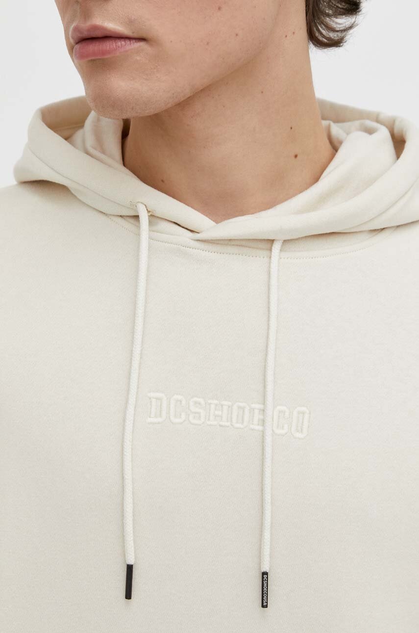 Μπλούζα DC χρώμα: μπεζ, με κουκούλα, ADYFT03390 φωτογραφία