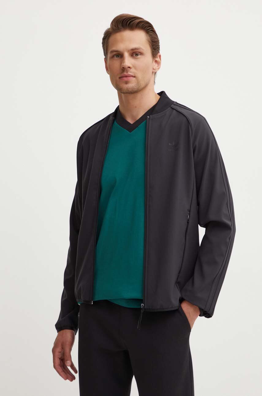 adidas Originals bluză bărbați, culoarea negru, cu imprimeu IM9883