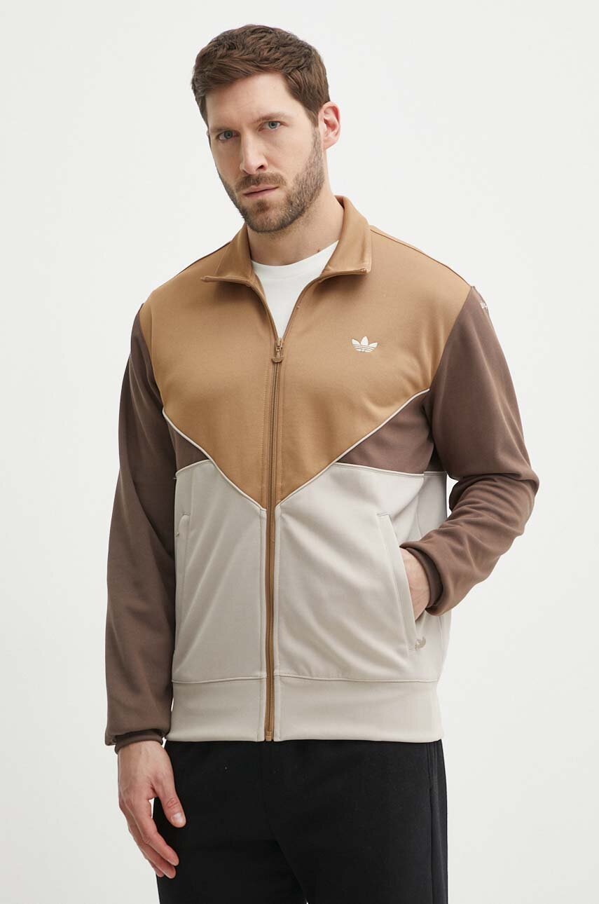 

Суичър adidas Originals в кафяво с десен IU2365, Кафяв
