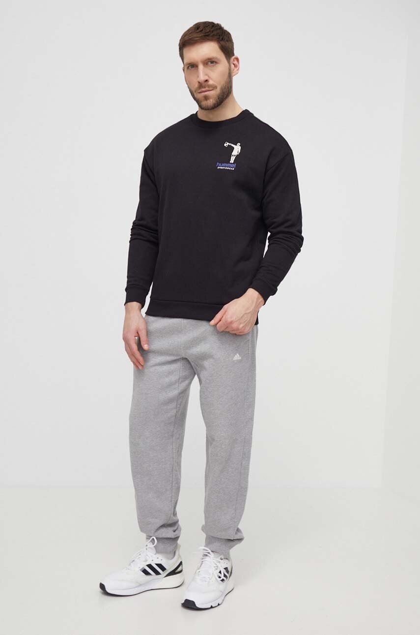 Βαμβακερή μπλούζα Hummel χρώμα: μαύρο φωτογραφία