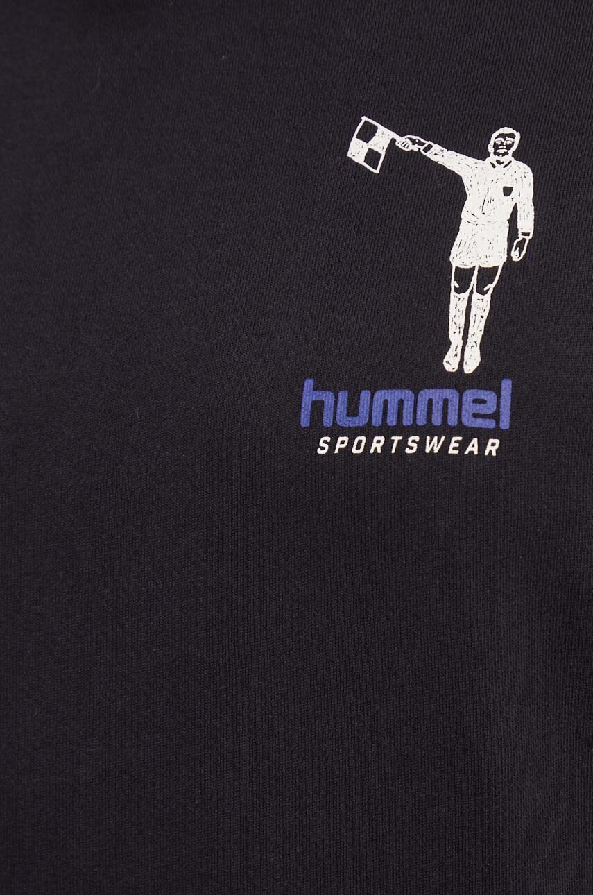 Βαμβακερή μπλούζα Hummel χρώμα: μαύρο φωτογραφία
