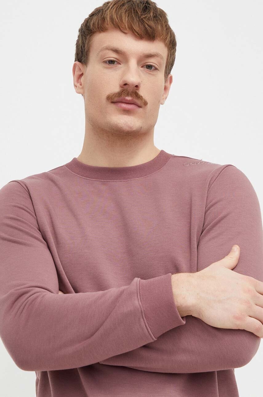 Levně Tréninková mikina Calvin Klein Performance růžová barva