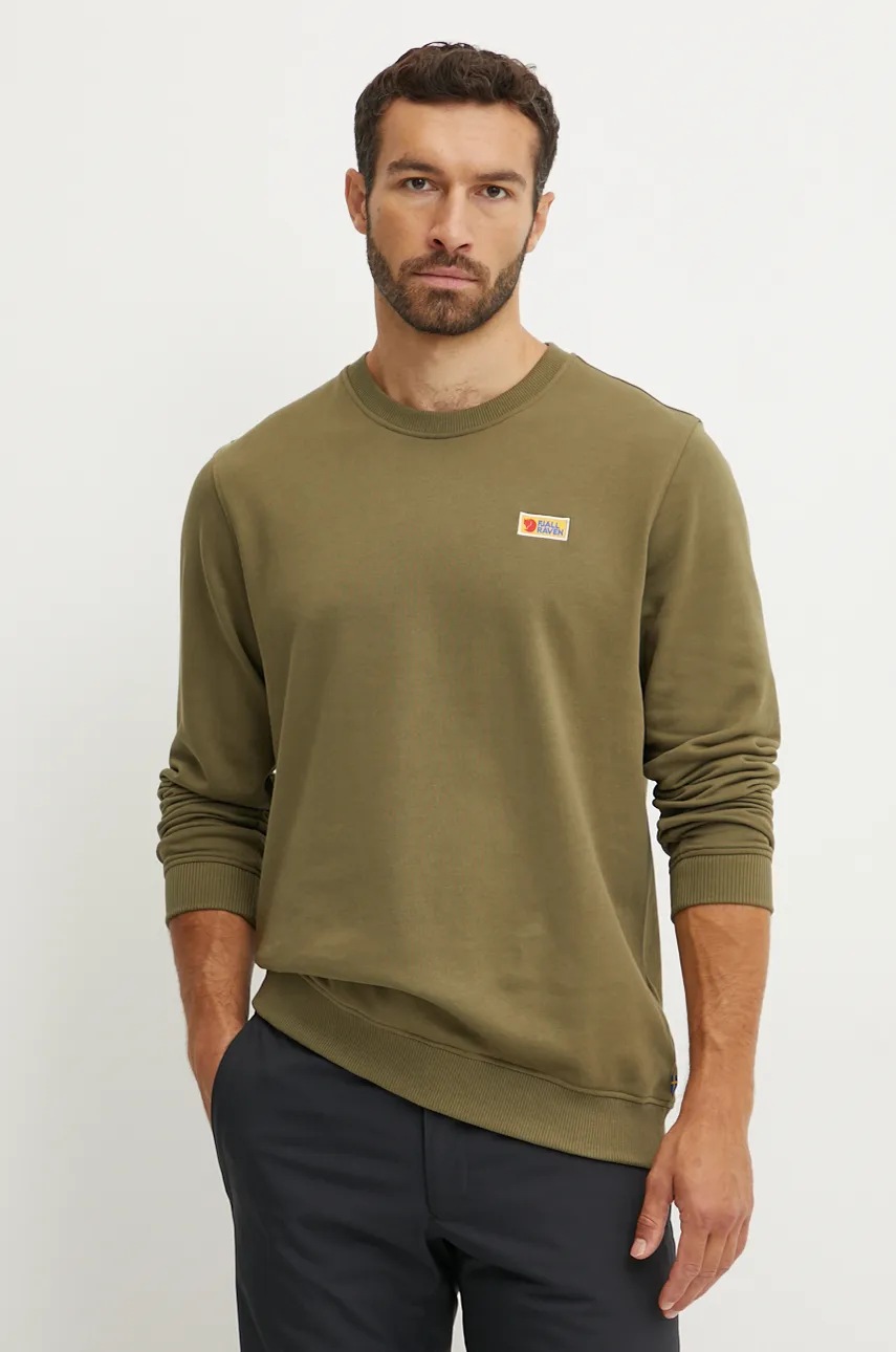 

Спортен суичър Fjallraven Vardag в зелено с изчистен дизайн F87070, Зелен