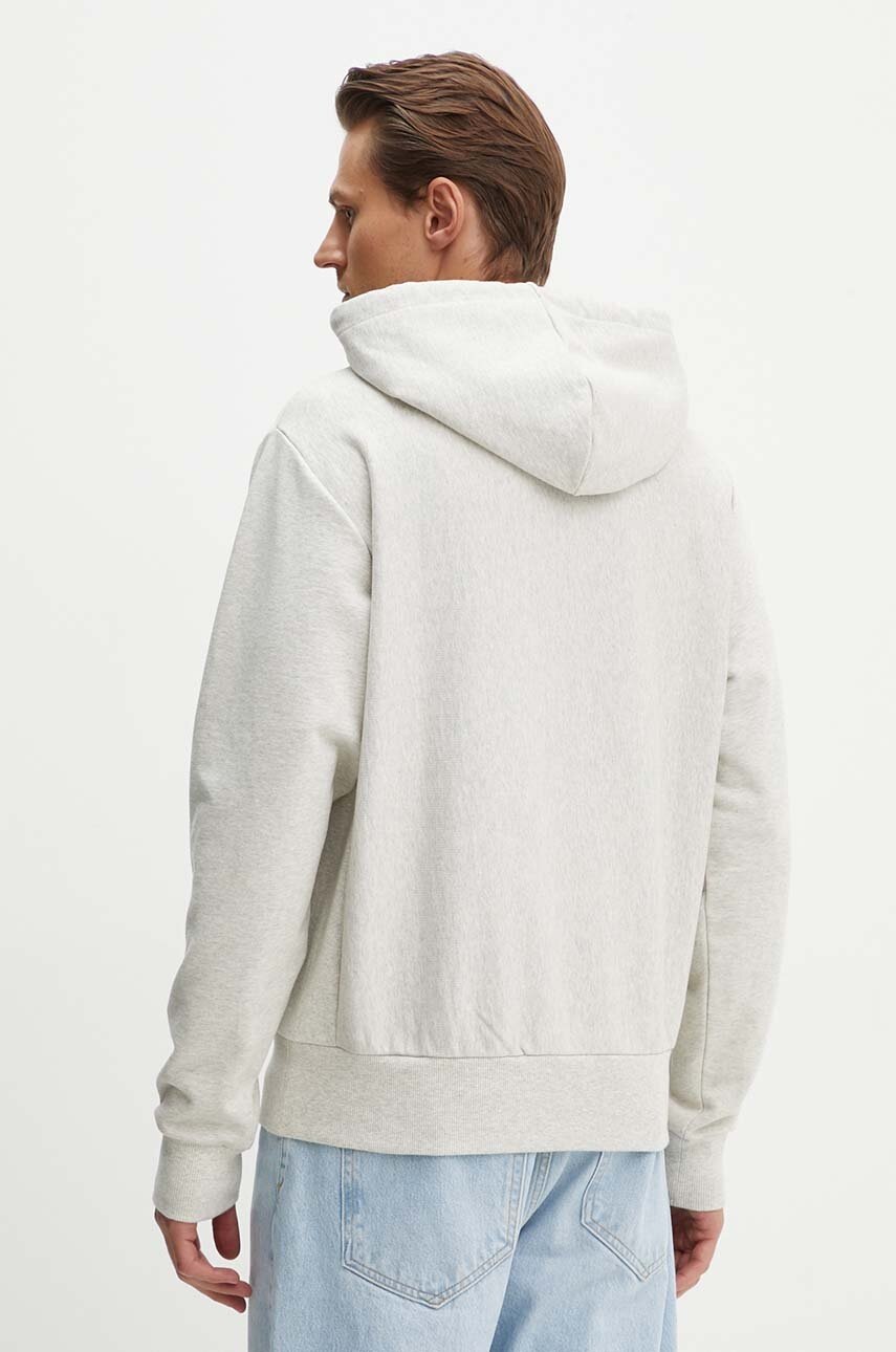 Бавовняна кофта A.P.C. Hoodie Bruce чоловіча колір бежевий з капюшоном меланж COGWV.H27867.PAA 