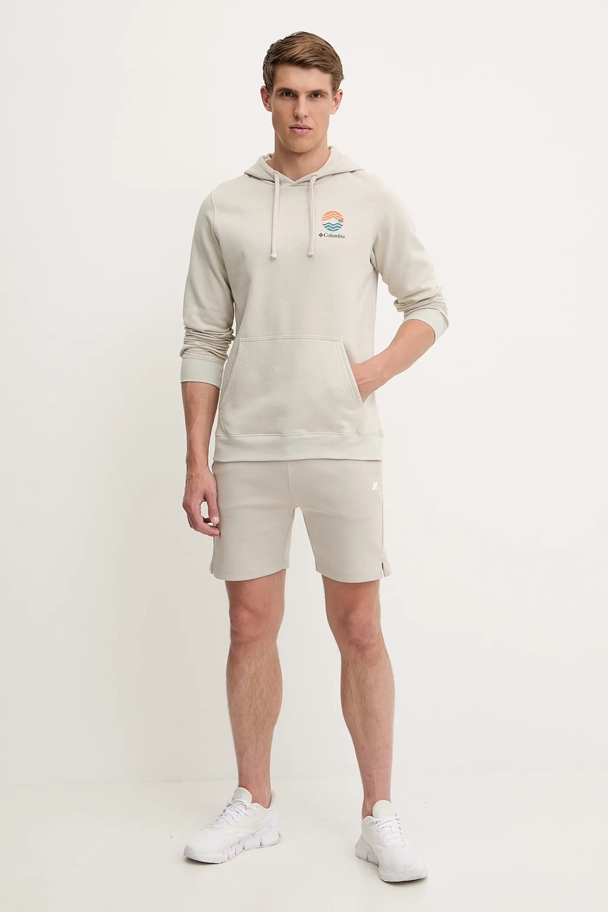 Кофта Columbia Columbia Trek цвет синий с капюшоном с принтом 2018494